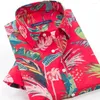 Men's Casual Shirts Ultra-thin Summer Mens Short-sleeved Floral Shirt Plus Size 7XL 8XL 9XL 10XL Beach Seaside Print Loose Hawaiian