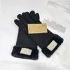 Stickade handskar fast färg unisex touch vinter stickning pekskärm smart mobiltelefon fem fingrar303j