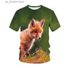 Herren T-Shirts Kawaii Tiere es T-Shirt für Kinder Grafik T-Shirt 3D-Druck Mode Lässige Cartoons Tops Jungen Mädchen Ts Männer Kleidung Y240321