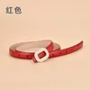 Belts 16 Colorv Luxury High-quality Ladies Inlaid With Pearl Rhinestone Round Buckle Designer Genuine Leather Women's Belt