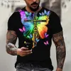 Men's T-Shirts Vintage T-shirt Christian Jesus 3D Printed Casual Short Slve Oversized Cross Tops T Summer Black Strtwear Men T Shirt 4XL Y240314