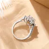 Echtes 925er Sterlingsilber für Damen, 12 Karat Sonnenblumen-Brillantdiamant, 18 Karat vergoldet, Hochzeitsschmuckring mit Zertifikat 240221