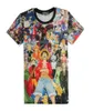 Süßes Einhorn One Piece Ruffy T-Shirt lässiges Baumwoll-T-Shirt für Herren O-Ausschnitt Streetwear Mann T-Shirt Jungenkleidung Anime Sommer Top Tees9183320