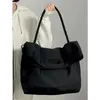 Preto náilon mulheres crossbody sacos moda alça de ombro larga casual tote pacote simples allmatch feminino commute saco do mensageiro 240311