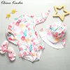 Swimwear UPF50 Girls Swimwear Long Sleeves Floral Baby Swimsuit UV Protection Children's Swimming Suit Beach Summer Toddler Bathing Suit