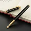 Stylos à plume Stylos à plume de luxe de haute qualité stylos à plume en métal cadeau d'affaires sac d'encre stylo pour la pratique de la calligraphie fournitures de bureau papeterie scolaire Q240314