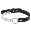 Sexy Punk Love Choker Necklace Chains Heart Collar Bondage Cosplay Goth Jewelry for Women