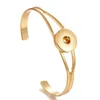 NOOSA Ginger Snap Jewelry Cuff Bangle Gold Silver Plated Elastic DIY 18mm Snaps Bead Bracelet Interchangeable Charm Bracelets