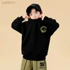 T-shirts Boys Sweater Spring and Autumn Style New Mid sized Childrens Autumn Top Boys Autumn Bottom Shirt Fashionable and Fashionable ldd240314