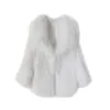 Collar Raccoon Woven Suit Women's Medium Length Fox Fur Coat For Runway Style Slimming 7531