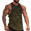 Débardeurs pour hommes Tops Gold Dot Top Polka Dots Trendy Summer Gym Mens Modèle Gilets sans manches Plus Taille 4XL 5XL