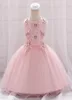 Bébé fille premier anniversaire robe enfant papillon autocollant fleurs robe de mariée rose Tulle robe de princesse pour la fête de mariage enfants Clot2364888