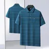 Männer Polos 8XL 7XL 6XL 2024 Sommer Baumwolle Gestreiften Poloshirt Männer High-End-Luxus Herren Hemden Mit Tasche beiläufige Lose Camisas