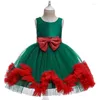 Sukienki dla dziewczynek 3-10 lat sukienki dla dziewcząt nadruk Bożego Narodzenia księżniczka urodzinowy prezent festiwalowy kostium dla dzieci