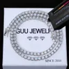 Colar de hip hop marca de moda personalização personalizada 925 prata mosan diamante tênis corrente colar masculino