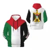 Moletom com capuz masculino 3d casual, emblema da bandeira da palestina, poliéster palestino, unissex, moletom de lã harajuku, pulôver