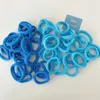 Saç Aksesuarları 50/100 PCS/Set Kız Elastik Bantlar Kadın Mavi Siyah Saç Bandı Kauçuk Bağlar At kuyruğu Tutucu Scrunchies Çocuklar