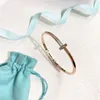 Narrow Bangle Bracelets Gold/White/Rose Gold Plated zircon Letter Stamps lock Bracelet Jewelries Letter wedding gift factory wholesale With Free dust bag