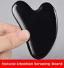 Ossidiana naturale Gua Sha Board Pietra di giada nera Corpo Piastra raschiante per gli occhi del viso Agopuntura Massaggio Rilassamento Assistenza sanitaria7249908