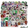 Bilklistermärken 50st/Lot The Joker Sticker iti för DIY Lage Laptop Skateboard Motorcykel cykel Drop Delivery Automobiles Motorcyklar E OTODA