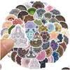 Auto Stickers 60 Stuks Mandala Bloem Sticker Boeddhisme Yoga Iti Voor Diy Lage Laptop Skateboard Motor Fiets Drop Levering Auto Ot5Fc