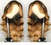 Hoogtepunt Blonde Ombre Losse Body Wave Kant Voor Menselijk Haar Pruiken Voor Zwarte Vrouwen Braziliaanse Remy Baby Pre Geplukt Zijde basis PruikAAA2624706