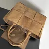 10A Espejo Calidad Diseñador Tote 30 CM Compras Top Mango Gamuza Hombro Mujer Bolso compuesto con caja B98V