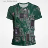T-shirts pour hommes Carte mère CPU Processeur Ligne Circuit Board Roman Print TS Fashion Strtwear T-shirts graphiques Hommes Femmes Été Nouveau T-shirt Y240321