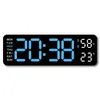 Wall Clocks Digital Clock Large LED Screen Time Week Temperature Humidity Display Electronic Alarm For Bedroom Living Room