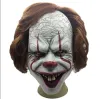 Máscara de It de Stephen King, máscara de payaso de terror Pennywise, máscara de payaso, accesorios para disfraz de Halloween GB840