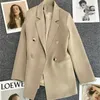 Casual Pak met Lange Mouwen Blazer Kantoor Dame Lente Herfst Mode Elegante Effen Bovenkleding Jas Voor Vrouwen Vrouwelijke Jas 240229