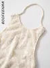 Kvinnors tankar Boofeenaa Sparkle Sequin Backless Tops Womans Clothing Halter Camis Summer 2024 SEXY CLUBBING TANK TOP C85-CF13