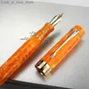 Fountain Pens Fountain Pens Jinhao 100 Centennial Resin Fountain Pen Orange Marble EF/F/M/Bent Nib with Converter Golden Clip Business Office Writing Pen Q240314