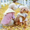 ベストペットサークル犬子犬服ウールキャップベストフィットスモールドッグペット猫の春と秋のペットかわいいカジュアルコスチューム犬の布犬コート
