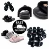 2024 Designer Sandals Women Leather Casual Shoes Roman Sandals Flat Heel Woven Buckle Slippers GAI casual thick bottom