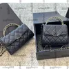 Luxus-Designer-Make-up-Taschen aus Kaviar-Leder mit Griff oben, Lippenstift-Kartenhalter, Kosmetiktasche, GHW, Umhängetasche, Schulterhandtaschen, Kartenhalter-Beutel, 15 cm/19 cm für Damen