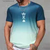 T-shirts hommes T-shirt pour hommes Impression 3D Style rétro Lettre d'impression T 2023 Été T-shirt surdimensionné pour hommes Mode Court Slve O-Cou Tops Y240314