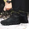 Non Brand Winter Outdoor Men Shoes For Sale Cheap Price Winter Plush Rubber Solid Snow Boots Patent Leather Accept 1 Pair box Ankle