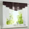 Gardiner romerska kort gardin valance slips för fönster köksdörr veckade sömmar multi färg ren voile tyll 1 panel dl033c