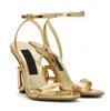 Sommar lyxiga kvinnor keira sandaler skor patent läder guldpläterade kol klackar lady party bröllop gladiator sandalias rabatt skor eu35-43