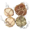 Toys 4 Pcs Hamster Chewing Ball Rabbit Toys Bunny Pet Cage Molar Shredded Coconut Supply Biting