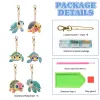 Stitch 5d Diy Diamond Lackierter Schlüsselbund niedlicher Tieranhänger Keychain eingelegt mit bemalter Diamant Stickerei handgefertigtes Kunstschlüsselkettengeschenk