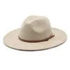 Fedora hatt män kvinnor mocka imitation ull vinter filt hattar mode svart topp jazz hatt fedoras chapeau sombrero mujer 240301