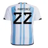 24 24ARGENTINA 3スターサッカージャージー記念ファンプレーヤーバージョンMESSIS MAC ALLISTER DYBALA DI MARIA MARTINEZ DE PAUL MARADONA CHILD CHILD KIT MEN SHIRT