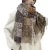 Brand Designer Womens Fashion Scarf Thick Women's Long Winter Wool Cashmere Shawl Headscarf Fringe 5Z45U