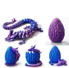 3D Printed Dragon Eggs Surprise Anime Figurines Doll Ornaments Toys Full Motion Joints Crystal Dragons With Dragon Eggs Home Decor Suitable for Autism ADHD