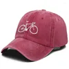 ボールキャップ自転車刺繍お父さん、男性用のヴィンテージソフトコットン野球帽を女性スポーツバイザー調整可能なサンバイザーの帽子
