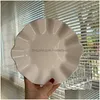 Dishes Plates Cutelife Cute White Small Ruffle Plastic Cake Plate Bread Dessert Sushi Breakfast Kitchen Snack Restaurant Homefavor Dhv6L