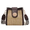 Летняя женская нишевая сумка, модная и модная, через плечо, универсальное плетенное ведро из травы