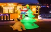 Árvore de Natal inflável de 65 pés, decoração de Papai Noel com luzes LED para decoração de quintal ao ar livre 4664901